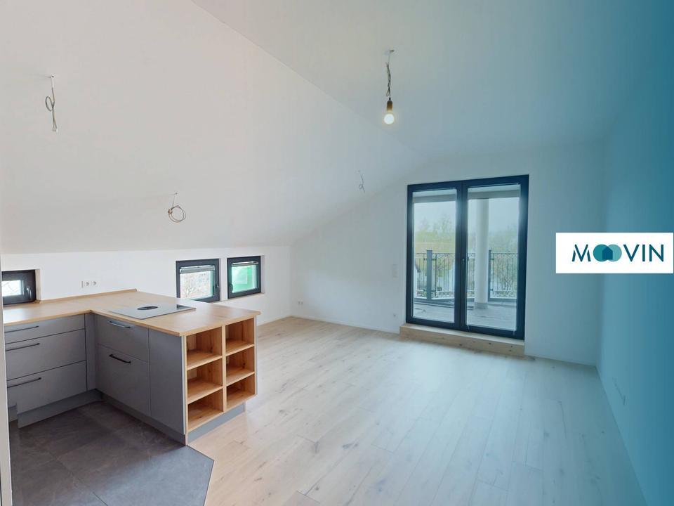 **Luxuriöses 2-Zimmer-Apartment mit großflächigen BALKON und EBK vor dem Toren Münchens**