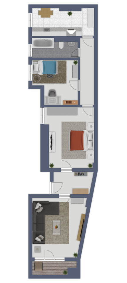 Stilvoll sanierter Altbau - 3 - Zimmerwohnung in bester Lage!
