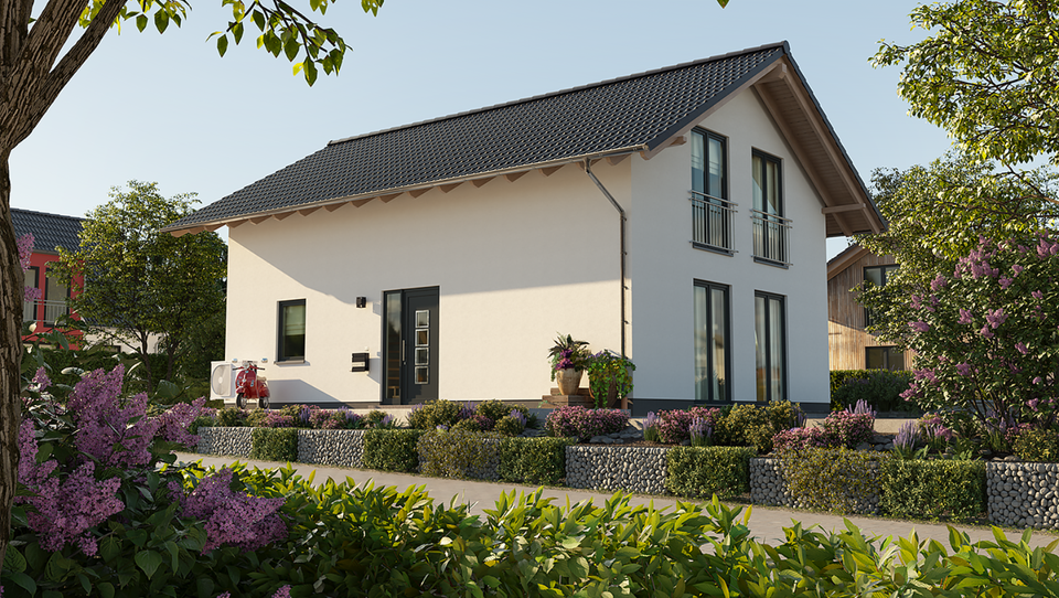 Das Einfamilienhaus mit dem schönen Satteldach und voll unterkellert